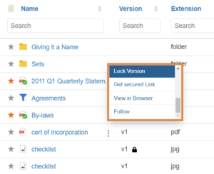 netDocShare's lock the version feature