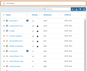 View and share CollabSpace content with netDocShare