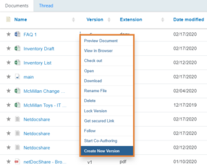 netDocShare helps to create New Version of a Document in NetDocuments