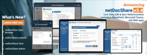 Live View, Edit & Sync NetDocuments content in SharePoint, Microsoft Teams, and Web apps