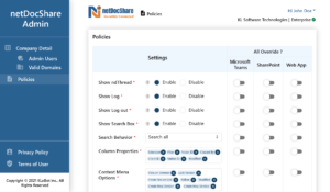 netDocShare Admin