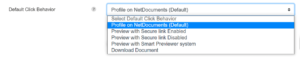 Default Click Behavior