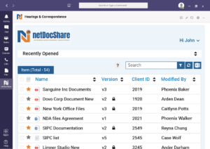 netDocShare Teams pinned