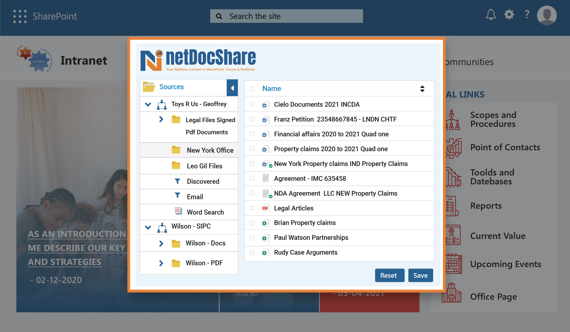 netDocShare Content Browser